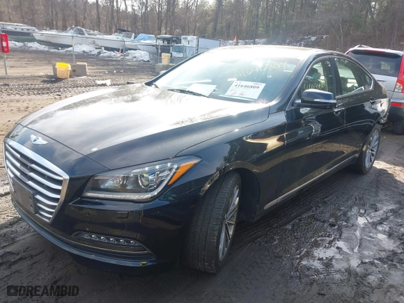 2016 Hyundai Genesis 3.8L with VIN KMHGN4JE2GU136193, listed as a IAAI auction lot 41646809 with 26,214 mi miles. Bid and sale history available at carsss.com. Image 17.