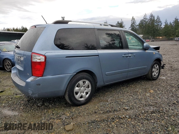 2009 Kia Sedona LX with VIN KNDMB233896312655, listed as a Copart auction lot 77863774 with 213,300 mi miles and Salvage Title. Bid and sale history available at carsss.com. Image 3.