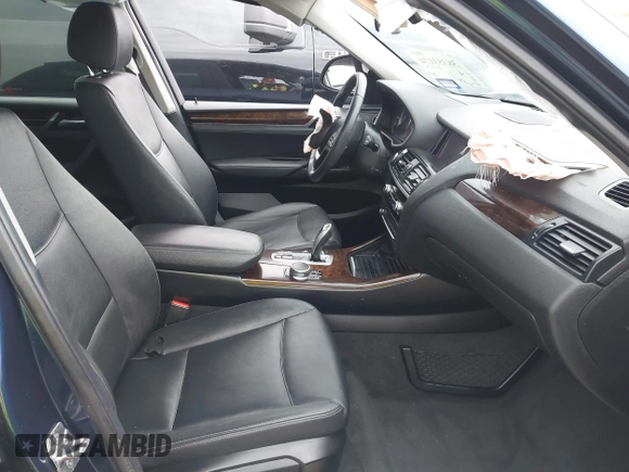 2017 BMW X3 sDrive28i with VIN 5UXWZ7C31H0V91190, listed as a IAAI auction lot 38353174 with 55,603 mi miles. Bid and sale history available at carsss.com. Image 5.