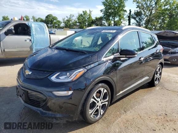 2021 Chevrolet Bolt EV Premier with VIN 1G1FZ6S04M4109942, listed as a Copart auction lot 60393574 with 46,871 mi miles and Salvage title. Bid and sale history available at DreamBid. Image 1.