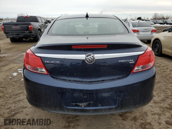 2011 Buick Regal CXL RL2 with VIN 2G4GP5EC1B9174738, listed as a Copart auction lot 45486125 with 51,169 mi miles and Salvage title. Bid and sale history available at DreamBid. Image 6.