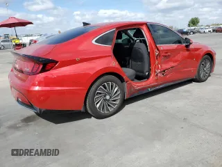2020 Hyundai Sonata Hybrid Ultimate with VIN KMHL34JJ6LA009976, listed as a Copart auction lot 71633664 with 56,756 mi miles and Salvage Title. Bid and sale history available at carsss.com. Image 3.