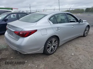 2020 Infiniti Q50 Luxe with VIN JN1EV7AP6LM200022, listed as a IAAI auction lot 41943630 with 44,819 mi miles and . Bid and sale history available at DreamBid. Image 4.