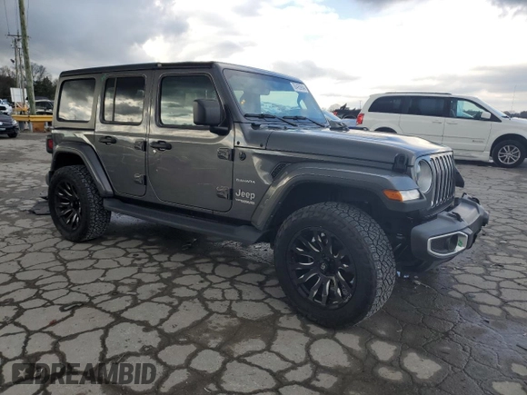 2022 Jeep Wrangler Unlimited Sahara Altitude with VIN 1C4HJXEG9NW269598, listed as a Copart auction lot 80495964 with 23,869 mi miles and Salvage title. Bid and sale history available at DreamBid. Image 4.