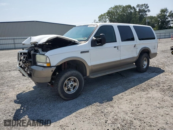 2003 Ford Excursion Eddie Bauer z VIN 1FMNU45SX3EC96238, wystawiony jako Copart lot #66727384 z przebiegiem Nie podano mil oraz Szkoda całkowita • Salvage title. Historia ofert i sprzedaży dostępna na DreamBid. Obrazek 1.