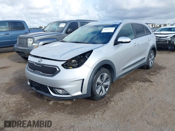 2019 Kia Niro EX with VIN KNDCC3LC8K5351854, listed as a IAAI auction lot 42064374 with 82,117 mi miles. Bid and sale history available at carsss.com. Image 2.