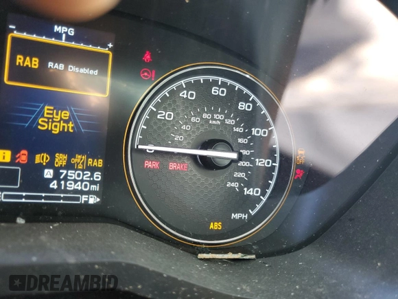 2023 Subaru Forester Wilderness with VIN JF2SKAMC7PH539483, listed as a Copart auction lot 57389665 with 41,940 mi miles and Salvage title. Bid and sale history available at DreamBid. Image 9.