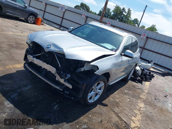2020 BMW X3 sDrive30i with VIN 5UXTY3C05L9C73732, listed as a IAAI auction lot 40252791 with 77,176 mi miles. Bid and sale history available at carsss.com. Image 2.