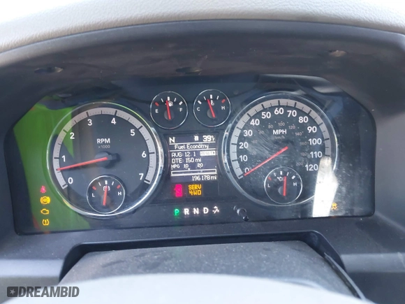 2011 Ram 1500 SLT with VIN 1D7RV1GPXBS586396, listed as a IAAI auction lot 41653801 with 196,178 mi miles. Bid and sale history available at carsss.com. Image 7.