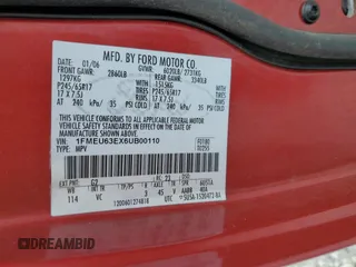 2006 Ford Explorer XLT с VIN 1FMEU63EX6UB00110, выставлен на аукционе Copart как лот 54913235 с пробегом 129 993 миль миль и Списание • Salvage title. История ставок и продаж доступна на DreamBid. Изображение 13.