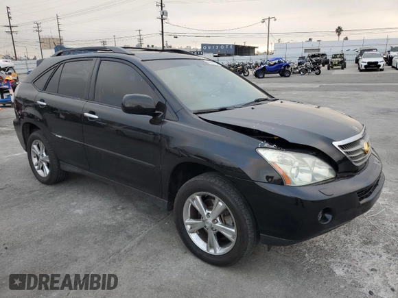 2008 Lexus RX 400h with VIN JTJGW31U982008675, listed as a Copart auction lot 86655194 with 127,021 mi miles and Salvage Title. Bid and sale history available at DreamBid. Image 4.