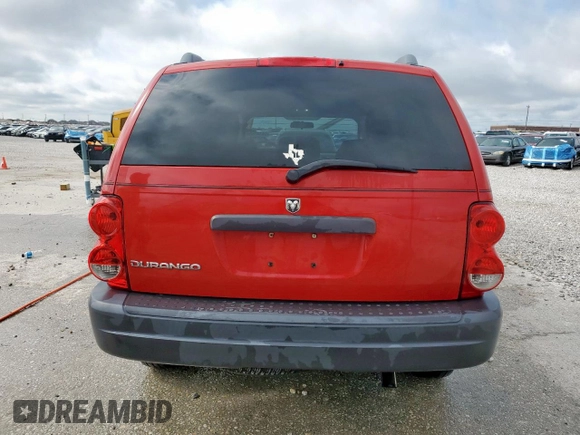2006 Dodge Durango SXT with VIN 1D4HD38K76F167558, listed as a Copart auction lot 56146625 with Not provided miles and Salvage title. Bid and sale history available at DreamBid. Image 6.