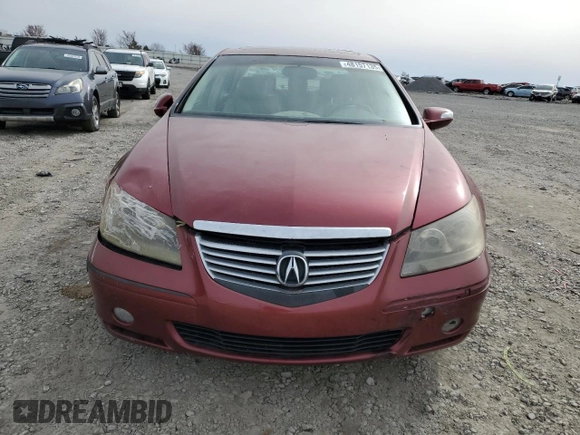 2005 Acura RL with VIN JH4KB16505C004369, listed as a Copart auction lot 48157135 with 246,991 mi miles and Salvage Title. Bid and sale history available at carsss.com. Image 5.