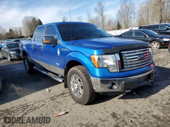 2012 Ford F-150 XL with VIN 1FTFW1ET2CKE12303, listed as a Copart auction lot 44757145 with 270,875 mi miles and Salvage Title. Bid and sale history available at carsss.com. Image 4.