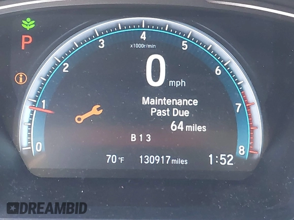 2016 Honda Civic Sedan EX with VIN 2HGFC2F75GH537133, listed as a IAAI auction lot 42081927 with 130,917 mi miles. Bid and sale history available at carsss.com. Image 15.