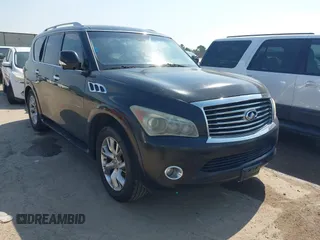 2011 Infiniti QX56 8-passenger with VIN JN8AZ2ND5B9700228, listed as a IAAI auction lot 41682704 with Not Provided miles. Bid and sale history available at carsss.com. Image 1.