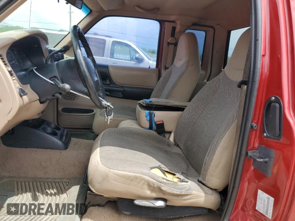 2001 Ford Ranger XL Fleet with VIN 1FTZR15E21PB15604, listed as a Copart auction lot 57746645 with 208,098 mi miles and Salvage title. Bid and sale history available at DreamBid. Image 7.