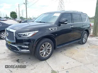 2018 Infiniti QX80 with VIN JN8AZ2NF1J9663338, listed as a IAAI auction lot 42689592 with 69,559 mi miles and . Bid and sale history available at DreamBid. Image 2.