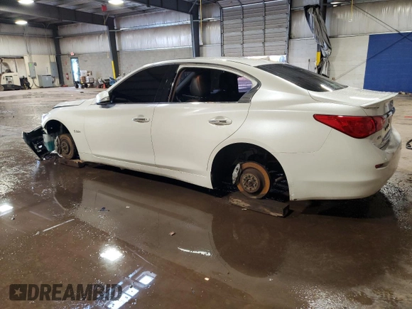 2016 Infiniti Q50 Red Sport 400 with VIN JN1FV7AR5GM451481, listed as a Copart auction lot 57231715 with 69,628 mi miles and Salvage title. Bid and sale history available at DreamBid. Image 2.
