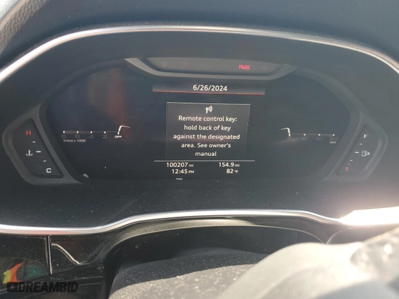 2020 Audi Q3 S line Premium Plus with VIN WA1EECF36L1004153, listed as a Copart auction lot 60377034 with 100,207 mi miles and Salvage Title. Bid and sale history available at carsss.com. Image 9.
