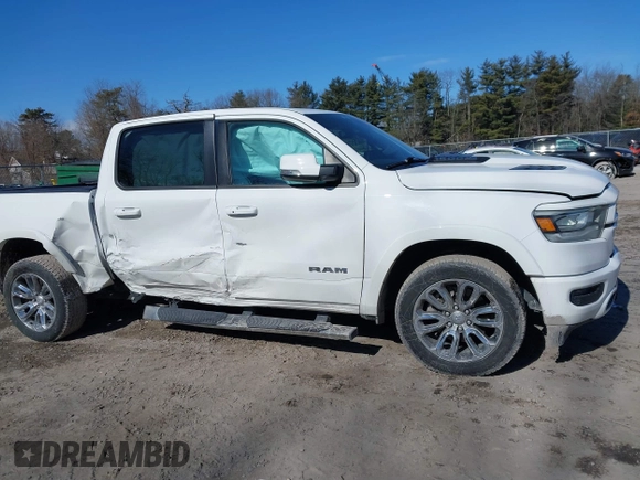 2022 Ram 1500 Laramie with VIN 1C6SRFJTXNN237199, listed as a IAAI auction lot 41705536 with 35,143 mi miles and . Bid and sale history available at DreamBid. Image 13.