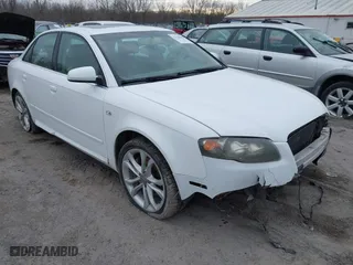 2008 Audi A4 2.0T with VIN WAUDF78E58A046158, listed as a IAAI auction lot 41510500 with 103,664 mi miles. Bid and sale history available at carsss.com. Image 1.
