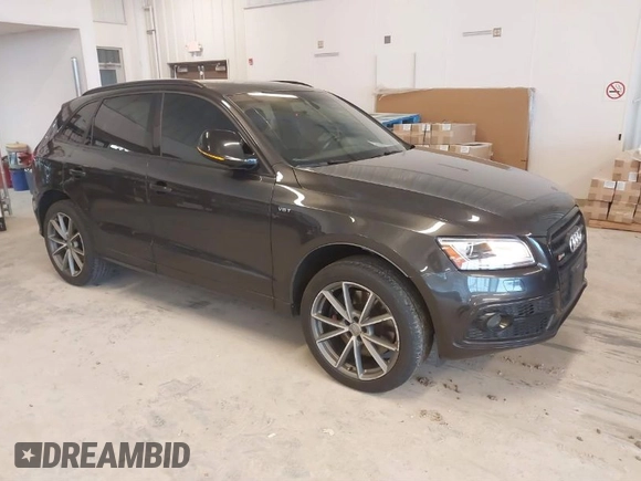 2017 Audi SQ5 Premium Plus with VIN WA1CCAFP5HA041755, listed as a IAAI auction lot 41728825 with 135,512 mi miles. Bid and sale history available at carsss.com. Image 1.