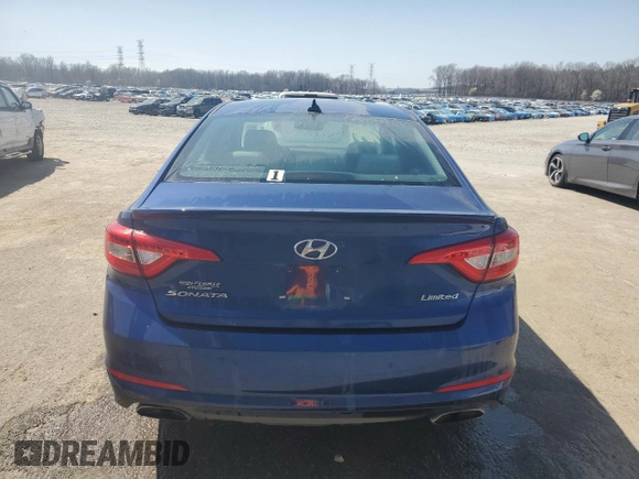2017 Hyundai Sonata Sport with VIN 5NPE34AFXHH458456, listed as a Copart auction lot 48915075 with 62,512 mi miles and Salvage Title. Bid and sale history available at DreamBid. Image 6.