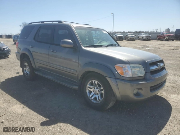 2005 Toyota Sequoia SR5 with VIN 5TDZT34A55S256027, listed as a Copart auction lot 47748135 with 216,652 mi miles and Salvage Title. Bid and sale history available at carsss.com. Image 4.