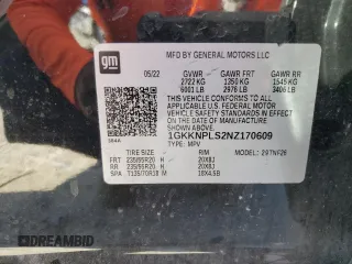 2022 GMC Acadia Denali with VIN 1GKKNPLS2NZ170609, listed as a Copart auction lot 41410345 with 46,821 mi miles and Non Repairable. Bid and sale history available at carsss.com. Image 13.
