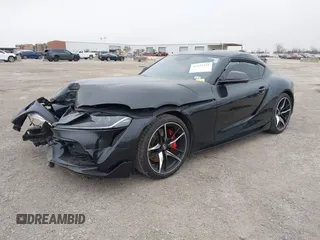 2021 Toyota GR Supra 3.0 with VIN WZ1DB0C04MW038455, listed as a IAAI auction lot 41472525 with 1 mi miles. Bid and sale history available at carsss.com. Image 2.