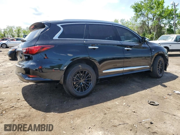 2020 Infiniti QX60 Luxe with VIN 5N1DL0MM5LC514737, listed as a Copart auction lot 55280145 with 93,168 mi miles and Salvage title. Bid and sale history available at DreamBid. Image 3.