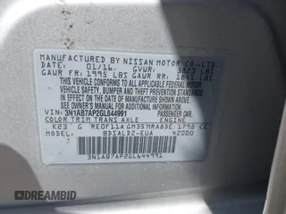 2016 Nissan Sentra SR with VIN 3N1AB7AP2GL644991, listed as a IAAI auction lot 42004372 with Not Provided miles and . Bid and sale history available at DreamBid. Image 9.