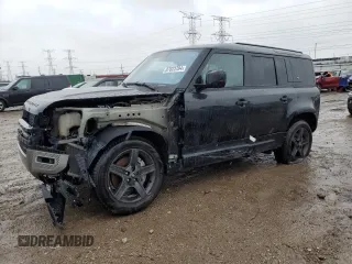 2022 Land Rover Defender X-Dynamic SE with VIN SALE27RU5N2072542, listed as a Copart auction lot 87023704 with 47,282 mi miles and Salvage title. Bid and sale history available at DreamBid. Image 1.