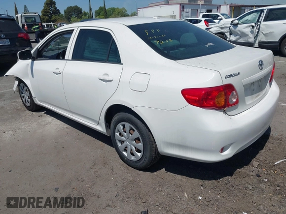 2009 Toyota Corolla with VIN JTDBL40E599087258, listed as a IAAI auction lot 41985357 with 168,115 mi miles. Bid and sale history available at carsss.com. Image 3.