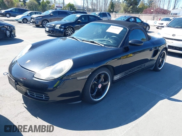 2001 Porsche Boxster with VIN WP0CA29891U621813, listed as a IAAI auction lot 41831917 with 195,179 mi miles. Bid and sale history available at carsss.com. Image 2.
