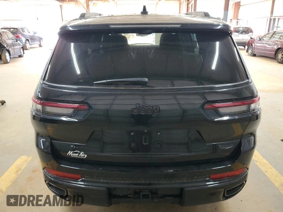 2023 Jeep Grand Cherokee Summit Reserve with VIN 1C4RJKEG3P8862582, listed as a Copart auction lot 54504345 with 9,763 mi miles and Salvage title. Bid and sale history available at DreamBid. Image 6.