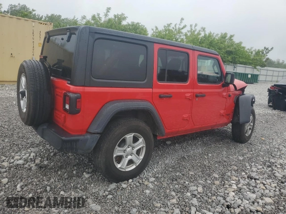 2020 Jeep Wrangler Unlimited Sport S with VIN 1C4HJXDN5LW172959, listed as a Copart auction lot 57532145 with 63,243 mi miles and Salvage title. Bid and sale history available at DreamBid. Image 3.