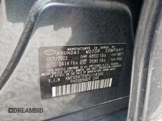 2023 Genesis G70 3.3T with VIN KMTG54TE6PU114300, listed as a Copart auction lot 62484525 with 18,850 mi miles and Salvage title. Bid and sale history available at DreamBid. Image 12.