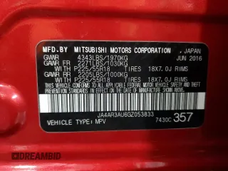 2016 Mitsubishi Outlander ES с VIN JA4AR3AU6GZ053833, выставлен на аукционе Copart как лот 56494555 с пробегом 67 687 миль миль и Списание • Salvage title. История ставок и продаж доступна на DreamBid. Изображение 13.