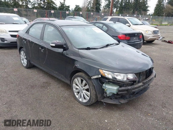 2010 Kia Forte SX with VIN KNAFW4A38A5123068, listed as a IAAI auction lot 41934416 with 95,097 mi miles. Bid and sale history available at carsss.com. Image 1.