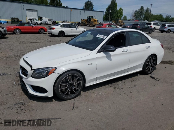 2018 Mercedes-Benz C 43 AMG z VIN 55SWF6EBXJU247534, wystawiony jako Copart lot #61761465 z przebiegiem 177 291 mil mil oraz Czysty tytuł • Clean title. Historia ofert i sprzedaży dostępna na DreamBid. Obrazek 1.