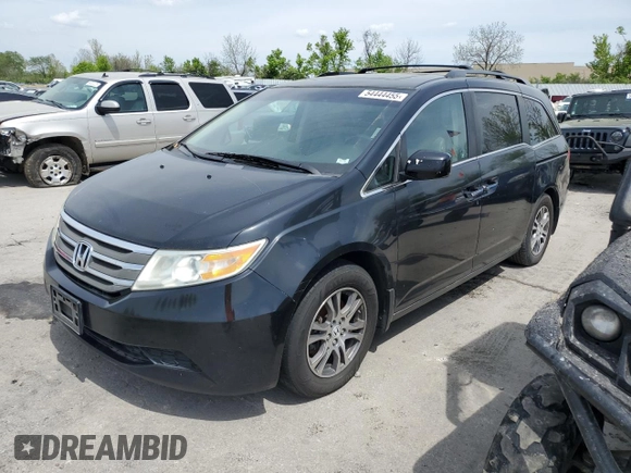 2011 Honda Odyssey EX-L with VIN 5FNRL5H66BB058610, listed as a Copart auction lot 54444455 with 268,001 mi miles and Clean Title. Bid and sale history available at carsss.com. Image 1.