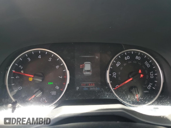 2022 Toyota RAV4 XLE Premium with VIN 2T3C1RFV5NW225650, listed as a Copart auction lot 61301165 with 36,969 mi miles and Salvage title. Bid and sale history available at DreamBid. Image 9.