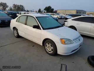 2002 Honda Civic LX with VIN 2HGES16662H554905, listed as a Copart auction lot 84060634 with 181,341 mi miles and Salvage Title. Bid and sale history available at carsss.com. Image 4.