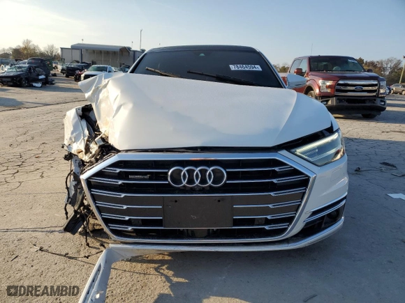 2019 Audi A8 L with VIN WAU8DAF86KN018337, listed as a Copart auction lot 78464594 with 46,120 mi miles and Salvage Title. Bid and sale history available at carsss.com. Image 5.