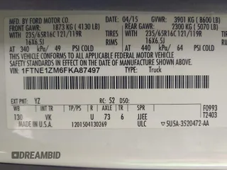 2015 Ford Transit Cargo with VIN 1FTNE1ZM6FKA87497, listed as a IAAI auction lot 41715523 with 180,079 mi miles. Bid and sale history available at carsss.com. Image 9.