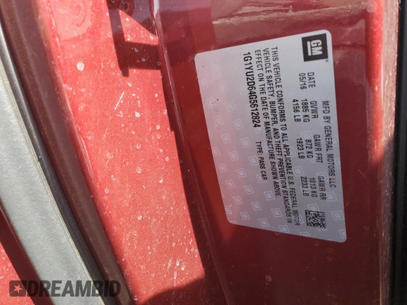 2016 Chevrolet Corvette Z06 3LZ with VIN 1G1YU2D64G5612824, listed as a Copart auction lot 47234055 with Not provided miles and Salvage title. Bid and sale history available at DreamBid. Image 14.