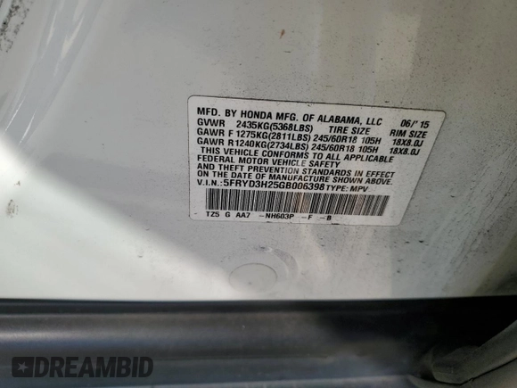 2016 Acura MDX with VIN 5FRYD3H25GB006398, listed as a Copart auction lot 88150515 with 115,596 mi miles and Clean Title. Bid and sale history available at carsss.com. Image 13.