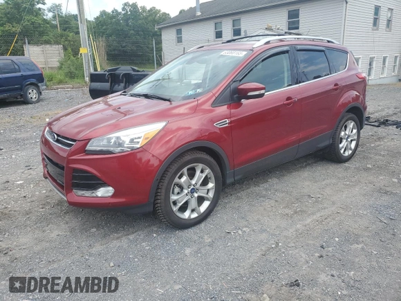 2016 Ford Escape Titanium with VIN 1FMCU9J90GUA02736, listed as a Copart auction lot 63068165 with 23,860 mi miles and Salvage title. Bid and sale history available at DreamBid. Image 1.
